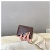 Women’s Zipper Short Wallet Crocodile Embossed PU Leather Large Capacity Card Holder Coin Purse Zip Around Wallet