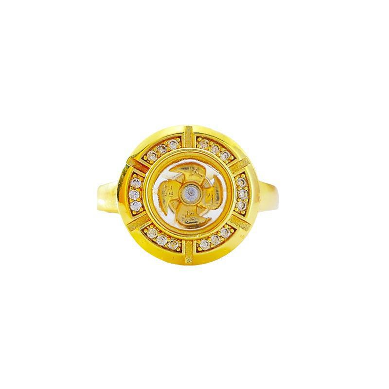 Ring mit drehbarem Windrad im ethnischen Stil für Damen - Inspiriert vom Design Südostasiens und Thailands