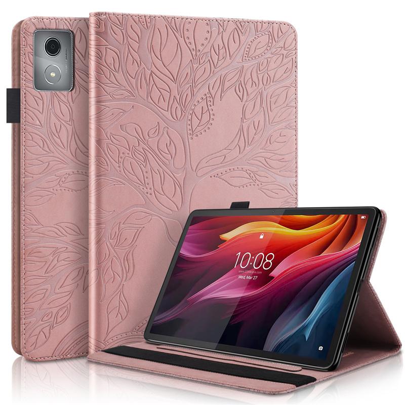 Geprägtes Baumleder Flip Cover für Lenovo Tab K11 Plus Hülle 11 45 Zoll für Lenovo Tab K11 Plus TB Hülle Schutzhülle