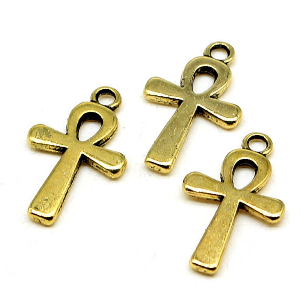

Ювелирные инструменты Life Key Ankh Крест Подвески Симпатичный кулон для телефона 10 шт. A03-10pcs-22x13mm