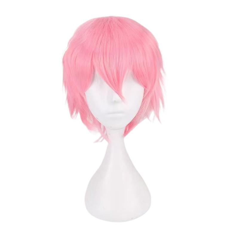 Cos Short Black Cosplay Wig With High Temperature Silk For Anime Costumes