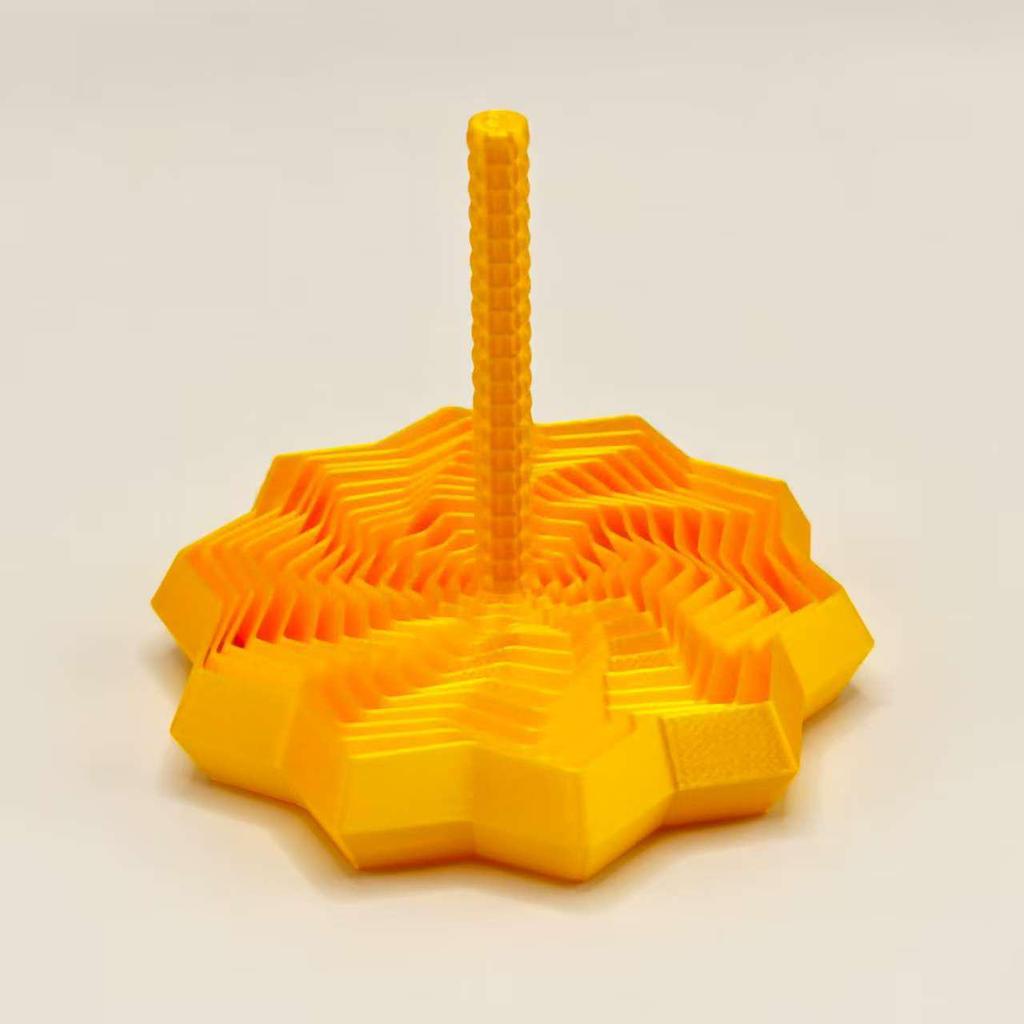 Decagonal Carrot Tower Fidget Spinner with Handle for Stress Relief - Children's Toy