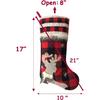 BRvieluck Christmas Stockings Set of 6 Buffalo Red Plaid with Soft Faux Fur for Family Fireplace Hanging Large 20 Inches Xmas Stockings Decorations