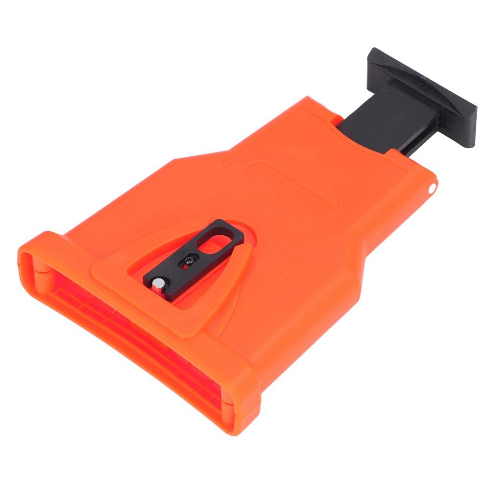 Plastic Chainsaw Sharpening Tool Orange Chain Saw Teeth Sharpener Portable Grinding Stone