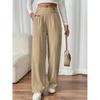 Pantaloni Eleganti da Donna a Vita Alta con Gamba Larga Comodi Casual o da Ufficio, Pantaloni dalla Vestibilità Rilassata