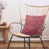Burgundy Braided Leather Cushion 45x45