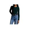Polo Ralph Lauren Solid Color Wool Cashmere Blend Cable Knit Crew Neck Sweater Women sweater Green WMPOSWENC020452-300