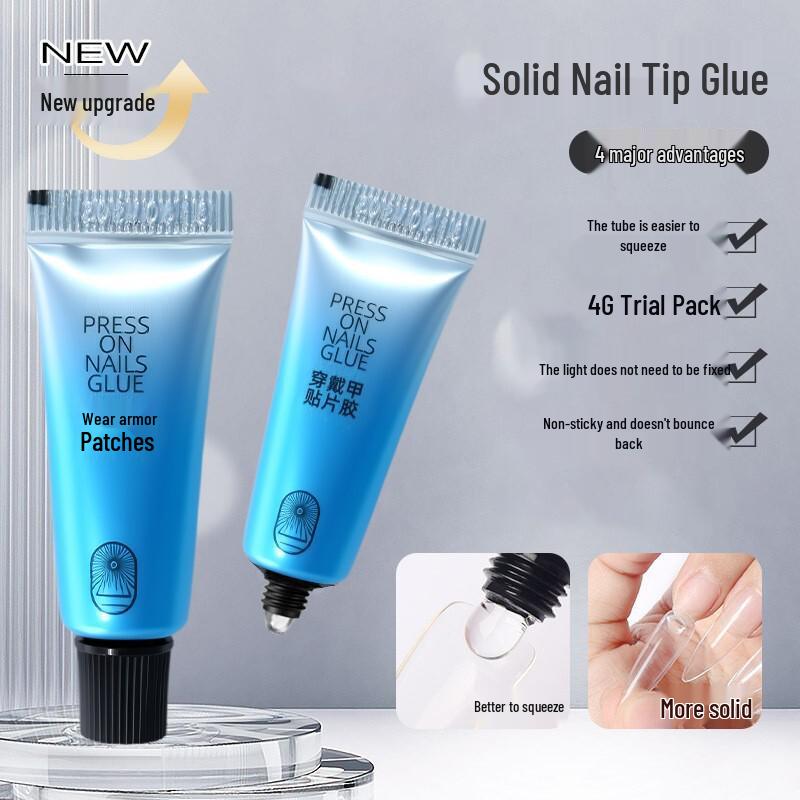 UV Solid Nail Gel Kit: Light-Cured and Strong Adhesive Glue with Nail Remover Spray for Nail Art
