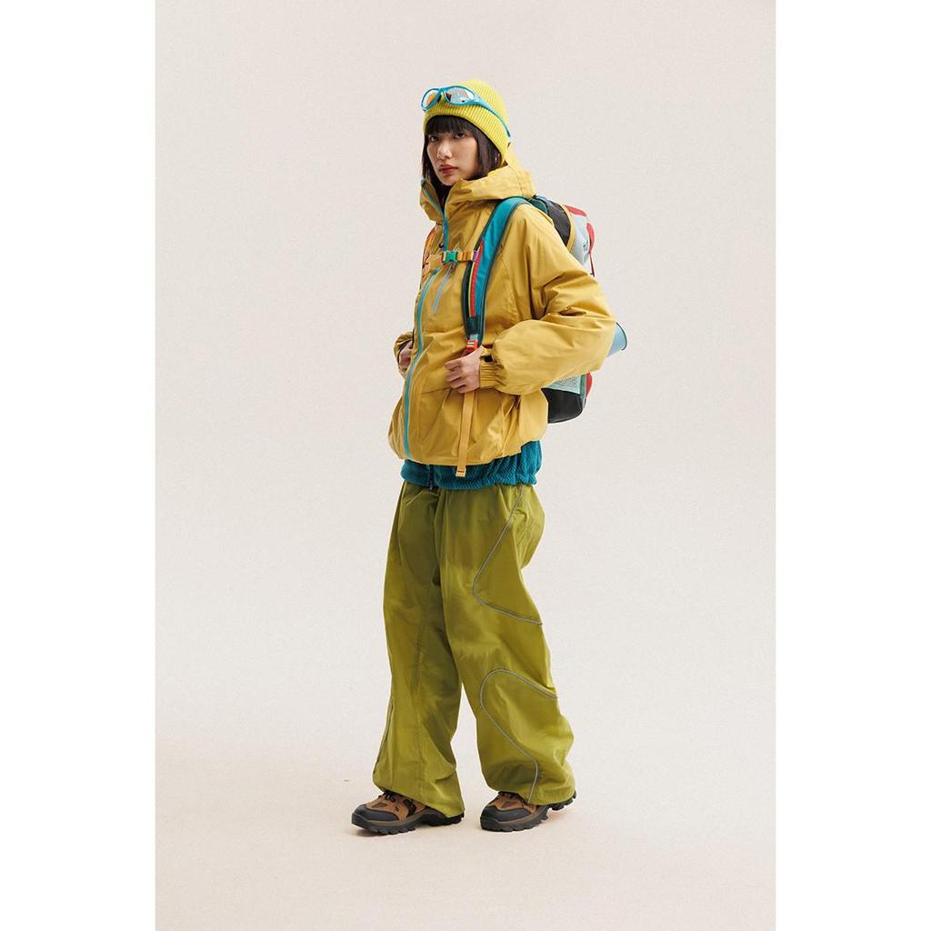 BLACKARMADA Waterproof Hooded Mountaineering Jacket - Three-Proof Outdoor Wear for Men and Women 