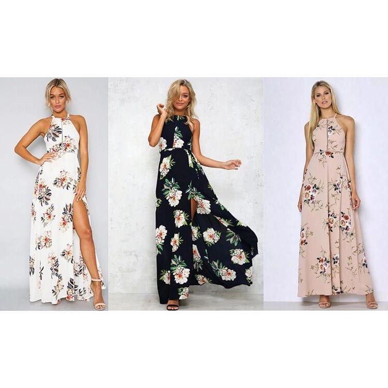 

Spring and Summer Hollow Retro Dress Good Quality Flowers Khaki XL