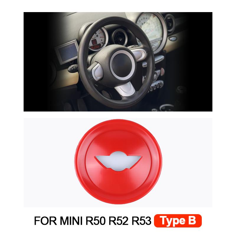 1PCS Car Steering Wheel Center Panel Car Sticker Night Jack For MINI Cooper R50 R52 R53 For Mini Cooper Interior Accessories