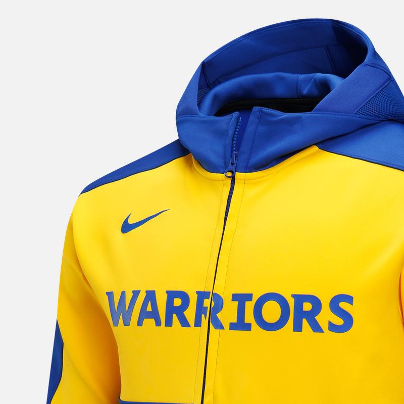 Nike Dri-Fit NBA Golden State Warriors Quick-Dry Hooded Long Sleeve Jacket Men Jacket Light-Blue Amarillo-Yellow FV1524-495