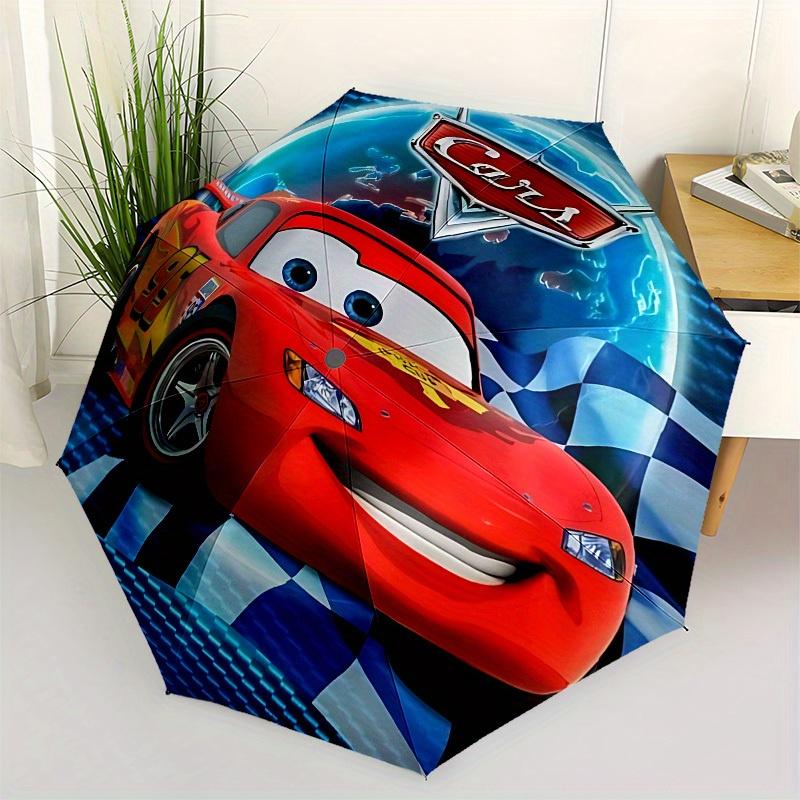 1pc Cars Lightning Themed Automatic Opening and Closing Umbrella - Suitable for all occasion gift-d0807012