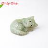 Resin Filled Natural Crystal Sleeping Cat Decor With Gift Box For Home Office Display