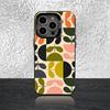 Multi Stem O-Orla K-Kiely Folio Phone Case For iPhone 16,15,14,13,12,11,Pro,X,Max,Plus,Mini,SE Black Candy Matte Shockproof Case