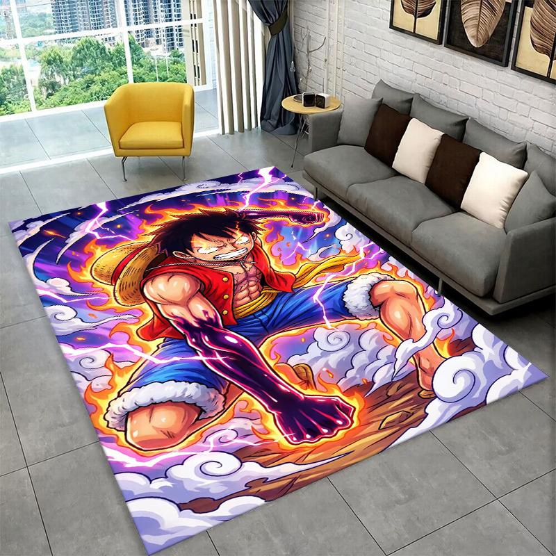 Classic Anime One P-Piece Cartoon Zoro Non-Slip Area Rug for Living Room,Bedroom,Playroom,Soft Carpet Floor Mat Home Decor Rug