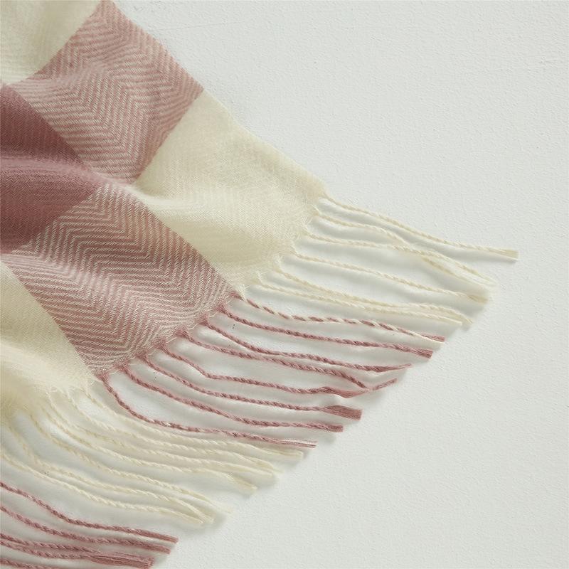 Simple Scarf Women's Style Warm Shawl Scarf Imitation Cashmere Warm 2025 Autumn and Winter New Knitted Scarf Women