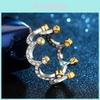 Elegant Crown Design Women's Ring With Durable Brass And Stainless Steel In Silver Color Ideal For Special Occasions And Gifts