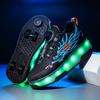 Spot new skates, sneakers, children's runaway shoes, four-wheel pulleys, walkable, disassembled flash