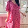 2026 Women's Lyocell Cotton Nightgown - Summer Short Sleeve, Outdoor & Homewear, New Chinese Style, Plus Size