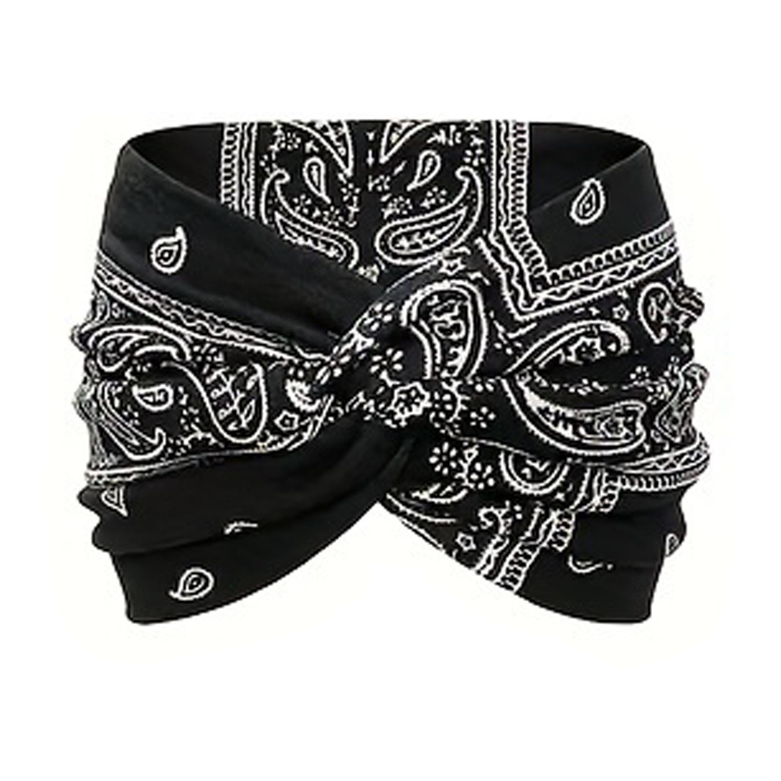 

Leopard Print Women s Wide Elastic Knot Headband for Yoga and Sports