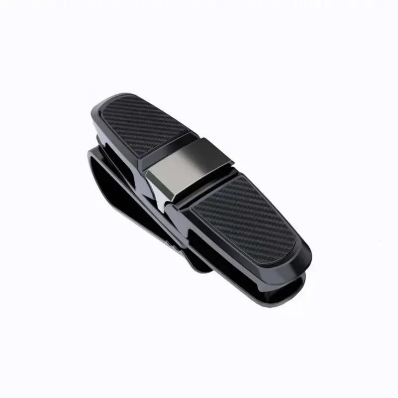 1PC 180 Degree Glasses Holder for Car Sun Visor, Sunglasses Eyeglasses Mount with Ticket Card Clip Car Sun Visor Car Interior