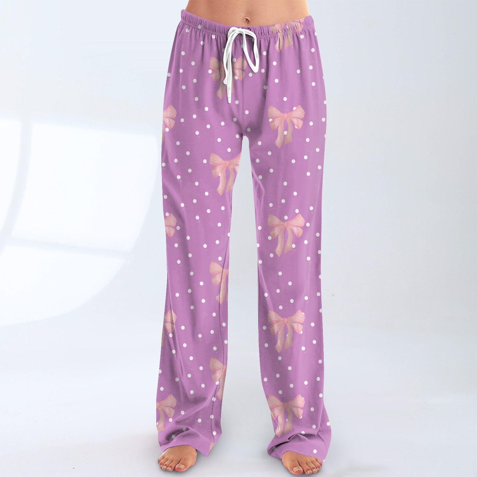

Женские пижамные штаны, одежда для сна, повседневные брюки с эластичной резинкой на талии, удобные прямые свободные брюки для йоги XXXL