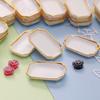 Miniature Simulation Rectangular Dining Plate Resin Handmade DIY Micro Three-dimensional Kitchen Ornament Photo Resin Accessories