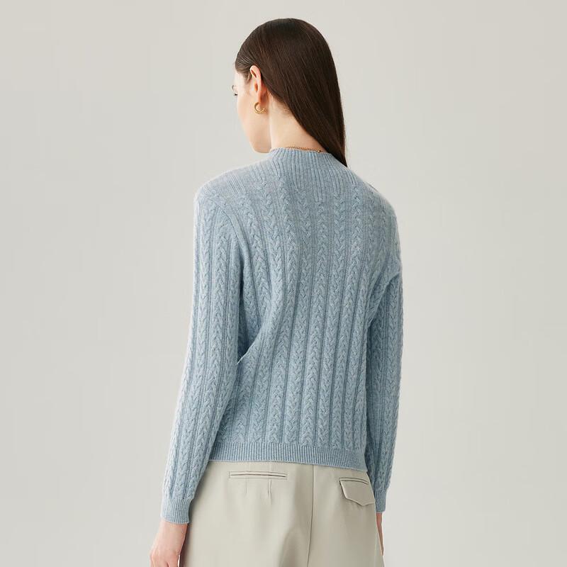 Zhao Jun Women's 100% Cashmere Half-Turtleneck Sweater
