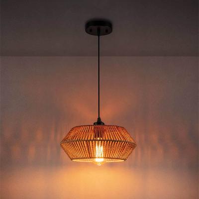 Handmade and Creative Design Wicker Rattan Ceiling Light for Teahouses Homestays Decorative Pastoral Retro Pendant Light Fixture