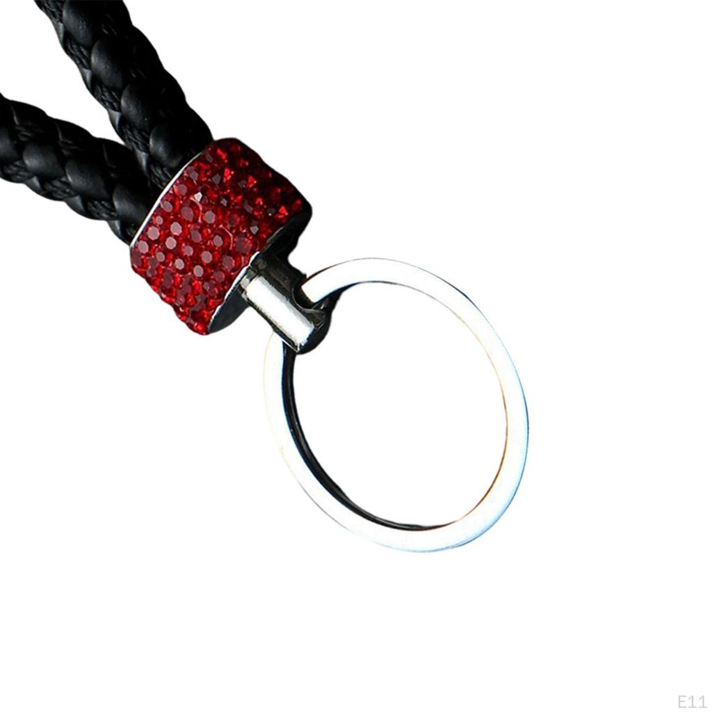 Automotive Universal Car Keychain with Sparkly Rhinestone for Automobile, Home and Office Durable