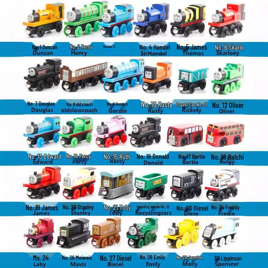 58-Piece Wooden Magnetic Train Track Set for Children Ages 1-5