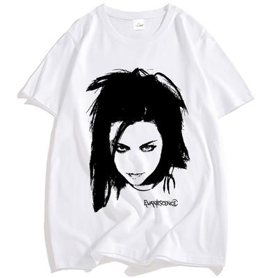 EVANESCENCE Amy Face Tee Rock Band Fashion Hip Hop T-shirt Unisex Streetwear Short Sleeve Cotton Men/Women T Shirt Clothing