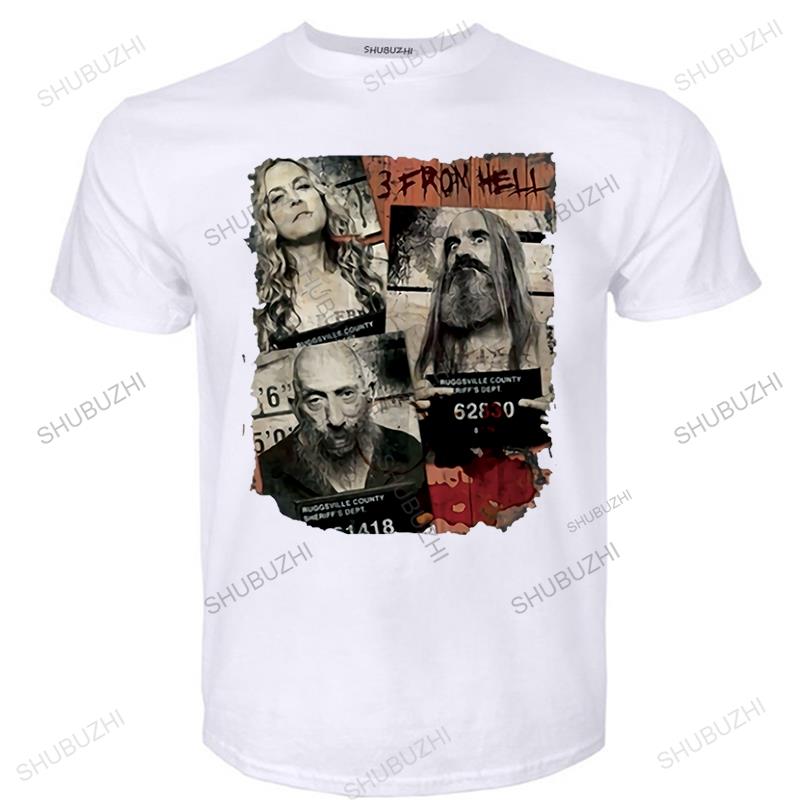 Unisex Vintage print tshirs  From Hell Movie TShirt Horror Rob Zombie Vintage Black For UnisexWomen Style Round Tee Shirt