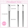 3 Pcs Eyeliner Brushes, Ultra Thin Fine Angled Slanted Design Eyebrow Concealer Angled Eyeliner Brush Eye Makeup Tools Eye Brow Brushes Synthetic