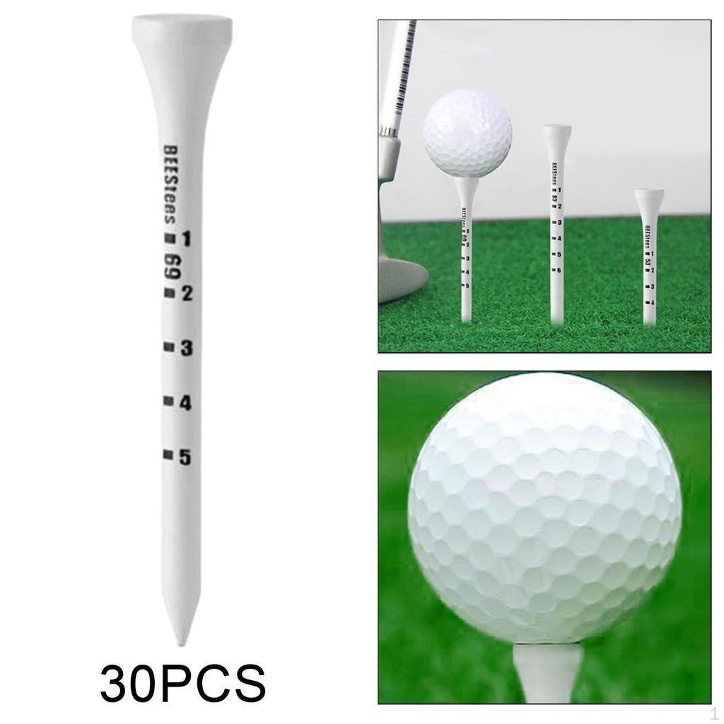 30x Golf Ball Tee Holder Portable Player Golfer Gift Wear Resistant 69mm