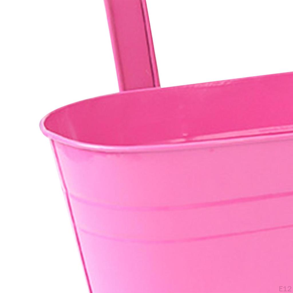 Hängender Blumentopf, Eiseneimer, Pflanzgefäß, abnehmbare Haken, Pflanzenhalter für Balkon, Schlafzimmer