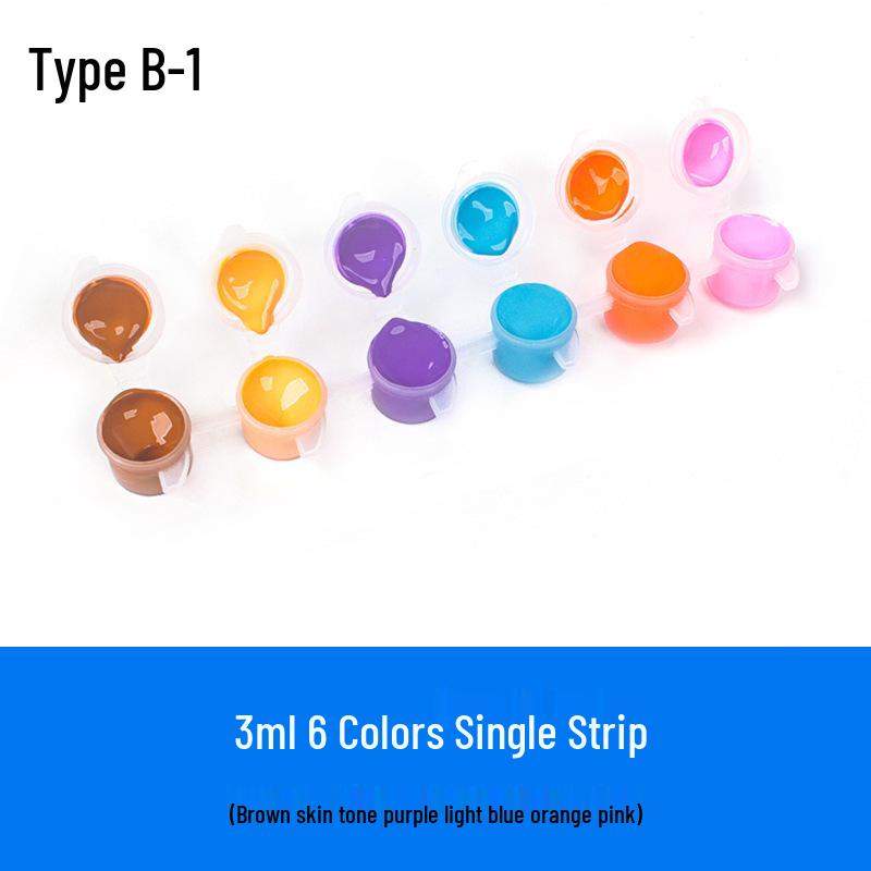 Kids  Handmade Stone Painting Kit: 12-Color Acrylic Paint Set in 3ml Boxes
