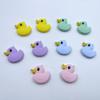 10Pcs Duck Beads Cartoon Animal Beads Colorful Duck Shaped Beads Focal Beads for Pen Flat Loose Spacer Beads for Keychain Making Jewelry DIY