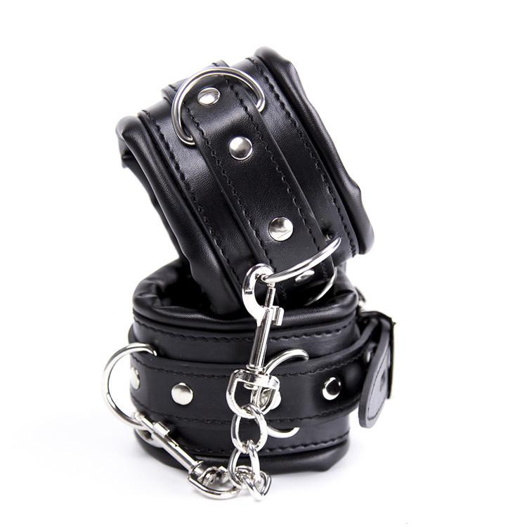 Adjustable Stainless Steel Spreader Bar Set Padded Leather Kit Adjustable Collar Handcuffs Ankle Cuffs Restraints BDSM Adult