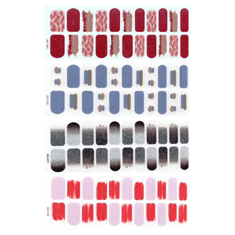 Trendiga Diamanter Nageldekorationsklistermärken Samling Manikyrtillbehör DIY Nagellackremsor Wraps För Festdekoration Olika Stilar