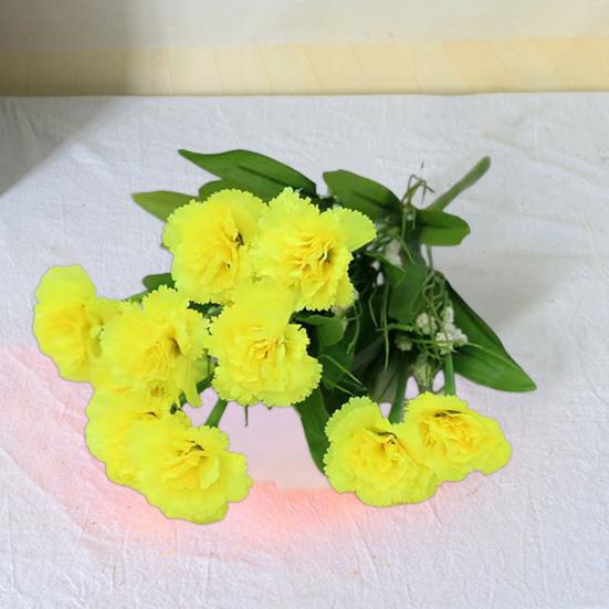 Artificial Carnation Flower with Stem 10 Head Home Office Table Centerpiece Wedding