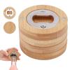 Apribottiglie Magnetico in Bambù: Apribottiglie Rotondo in Legno per Birra e Bevande da Frigorifero
