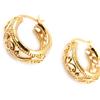 Les Trésors De Lily [L4319] - Gold Plated Hoop Earrings 'Clothilde' - 15x8 Mm