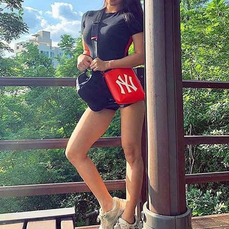 New MLB Polyester Shoulder Bag, Crossbody Bag Regular Unisex Red 32BGP2911-50R