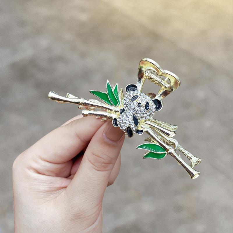 Fashion Bow Pearl Rhinestone Flower Grab Clip Temperament Half Tie Hairpin Disc Hair Shark Clip