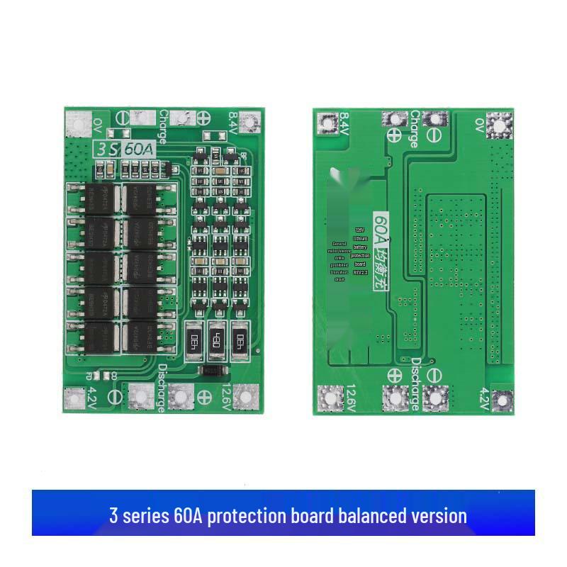 Balanced/Enhanced 3/4 Series 40A/60A Lithium-ion Battery Charger Protection Board for Electric Drills.