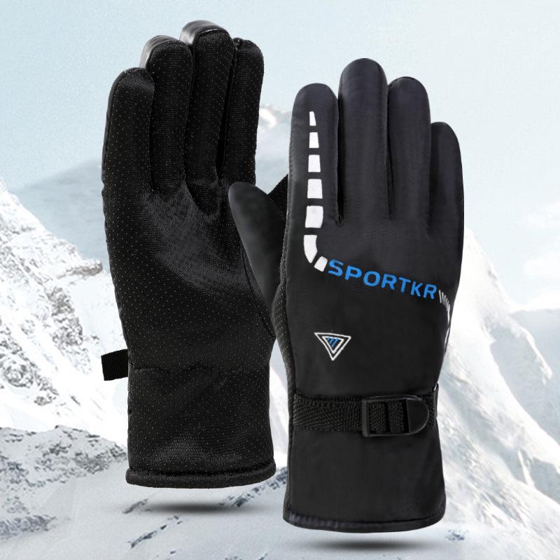 

Водонепроницаемые зимние велосипедные перчатки с флисовой подкладкой для мужчин и женщин - Теплые, толстые, ветрозащитные, морозостойкие для езды на мотоцикле и катания на лыжах One Size (Unisex)