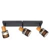 Reflektor Coletta Led Czarny  Wood Italux Spl-90110-3