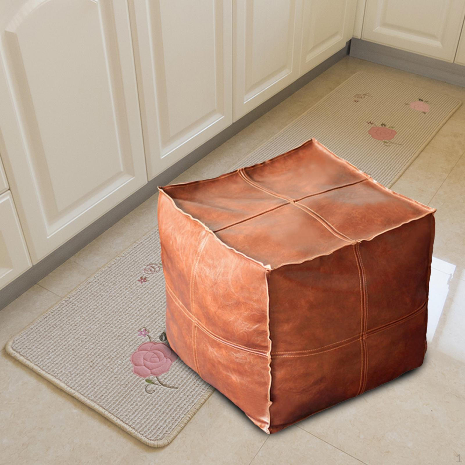 Чехол на пуф Hassock для хранения Оттоманская подушка Премиум square light brown 4260₽